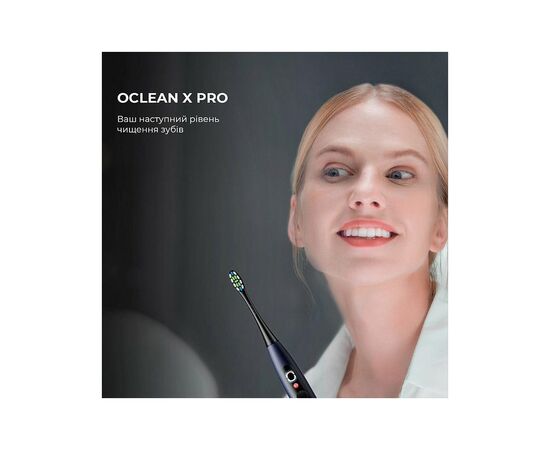 Електрична зубна щітка Oclean X Plus Pro Digital Blue (6970810556186), зображення 7