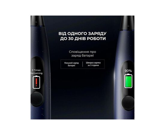 Електрична зубна щітка Oclean X Plus Pro Digital Blue (6970810556186), зображення 9
