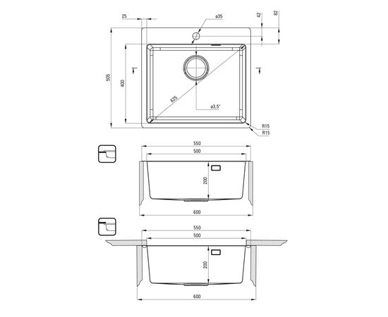 Мойка кухонная Deante OLFATO PRECIOUS (ZPO_D10B), изображение 4