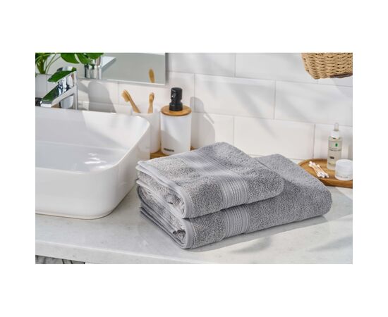 Полотенце Ardesto махровое SuperSoft 100% хлопок 70 х 140 см серый (ART2270SLP), изображение 2