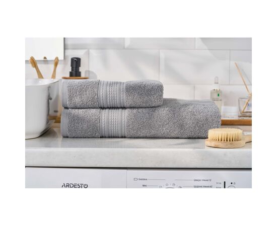 Полотенце Ardesto махровое SuperSoft 100% хлопок 70 х 140 см серый (ART2270SLP), изображение 3