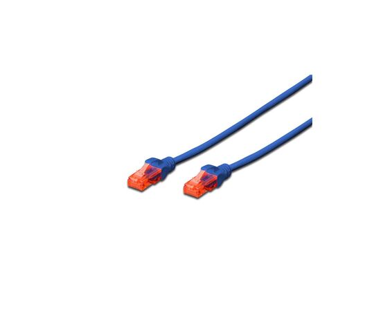 Патч-корд 1м, UTP, cat.6, CCA, AWG 26/7, PVC, blue Digitus (DK-1612-010/B)