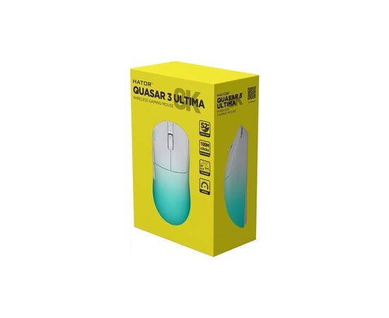 Мишка Hator Quasar 3 Ultima 8K Wireless/Bluetooth/USB White/Mint (HTM761), зображення 7