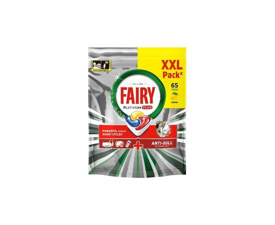 Таблетки для посудомоечных машин Fairy Platinum Plus All in One Lemon 65 шт. (8006530115575)
