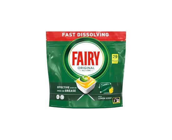 Таблетки для посудомоечных машин Fairy Все-в-1 Original Лимон 29 шт. (8006530115711)