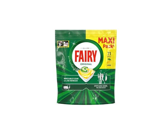 Таблетки для посудомоечных машин Fairy Все-в-1 Original Лимон 71 шт. (8700216237420)