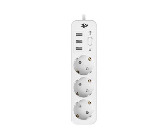 Сетевой фильтр питания LogicPower LP-X3 PREMIUM, 4m white (19526), изображение 2