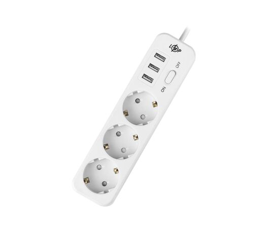 Сетевой фильтр питания LogicPower LP-X3 PREMIUM, 4m white (19526), изображение 3