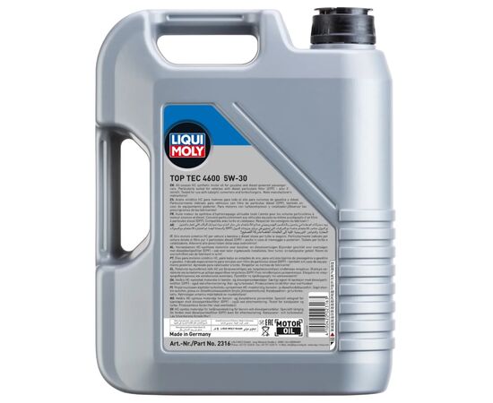 Моторна олива Liqui Moly Top Tec 4600 5W-30  5л. (2316), зображення 2