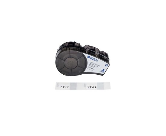 Лента для принтера этикеток Brady M21-11-499, вырубные, 19.05×12.7 mm, 140 шт, black on white, нейлон (152090)
