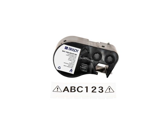 Лента для принтера этикеток Brady M4C-1000-595-WT-BK, всепогодная, непрерывная лента, 25.40 mm × 7.62 m, black on white, винил (170833)