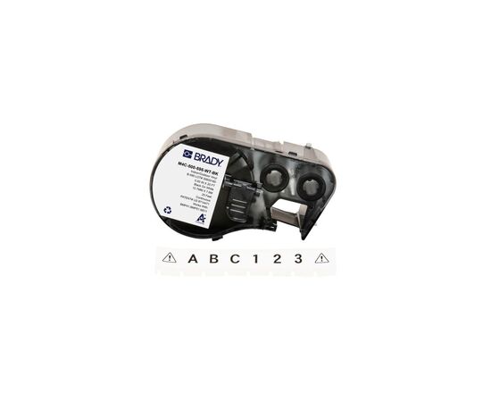 Лента для принтера этикеток Brady M4C-500-595-WT-BK, непрерывная лента, 12.7 mm × 7.62 m, black on white, винил, универсальные все (170818)