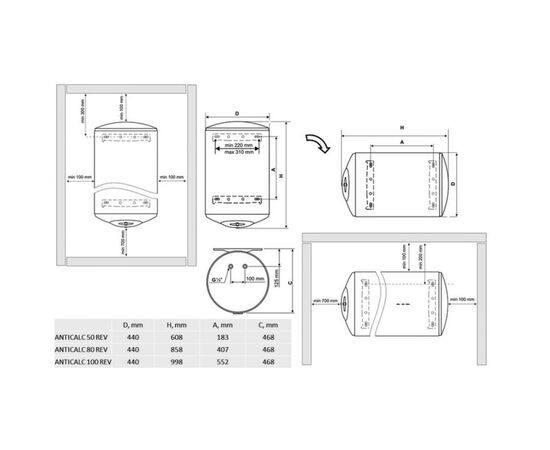 Бойлер Tesy Anticalc REV 50 (305189), зображення 3
