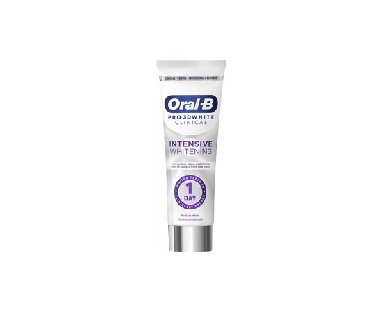 Зубная паста Oral-B Pro-3D White Clinical Intensive Whitening Сияющая белизна 75 мл (8700216922838), изображение 3