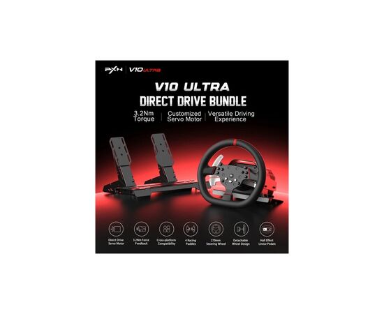 Кермо PXN V10 Ultra Bundle for PS4/XBOX/Xbox Series X|S/PC (PXN-V10 Ultra EU), зображення 4