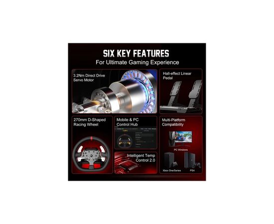 Кермо PXN V10 Ultra Bundle for PS4/XBOX/Xbox Series X|S/PC (PXN-V10 Ultra EU), зображення 5