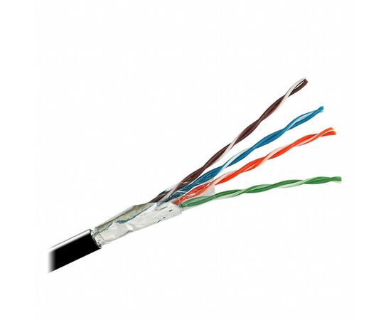 Кабель сетевой Kingda UTP 305м, cat 5e, CU, 4 pairs, 24AWG, PE, outside, black (KDUT8013)