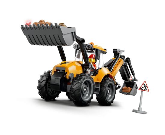 Конструктор LEGO City Желтый экскаватор-погрузчик (60480), изображение 6