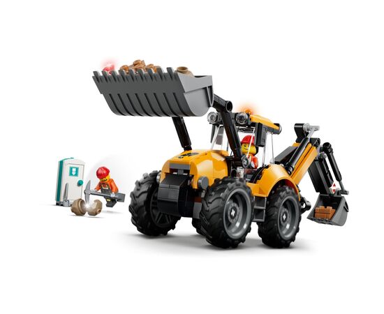 Конструктор LEGO City Желтый экскаватор-погрузчик (60480), изображение 7