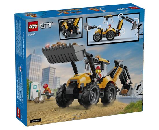 Конструктор LEGO City Желтый экскаватор-погрузчик (60480), изображение 8