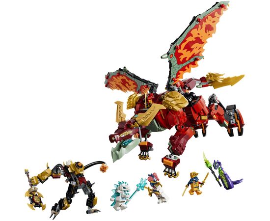 Конструктор LEGO NINJAGO Дракон-трансформер Уайлдфайер (71868), изображение 2