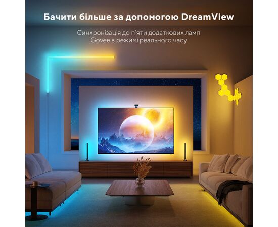 Світлодіодна стрічка Govee Набір H605C Envisual TV Backlight T2 with Dual Cameras 55-65'', RGBIC, WI-FI/Bluetooth, чорний (H605C311), зображення 3