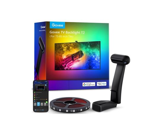 Світлодіодна стрічка Govee Набір H605C Envisual TV Backlight T2 with Dual Cameras 55-65'', RGBIC, WI-FI/Bluetooth, чорний (H605C311)