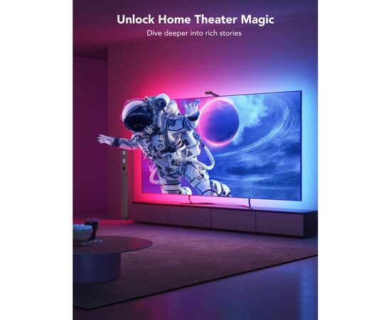 Світлодіодна стрічка Govee Набір H605C Envisual TV Backlight T2 with Dual Cameras 75-85'', RGBIC, WI-FI/Bluetooth, чорний (H605C312), зображення 12