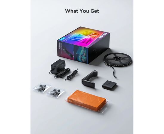 Світлодіодна стрічка Govee Набір H6099 TV Backlight 3 Lite 55-65'', RGBIC, WI-FI/Bluetooth, чорний (H60993D1), зображення 2