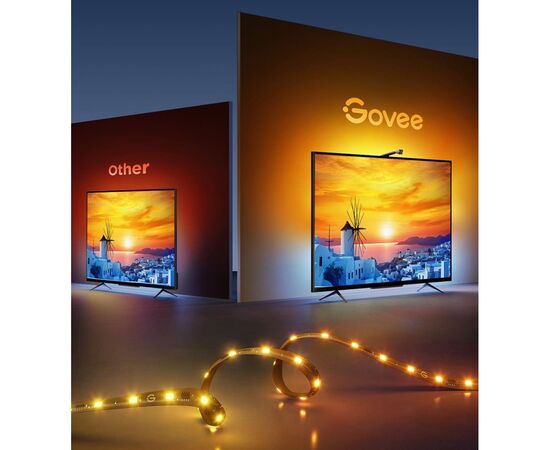 Світлодіодна стрічка Govee Набір H6099 TV Backlight 3 Lite 75-85'', RGBIC, WI-FI/Bluetooth, чорний (H60993D2), зображення 4