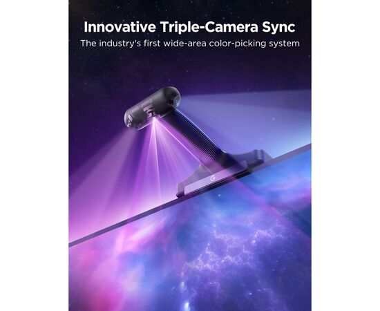 Світлодіодна стрічка Govee Набір R2A80 Three-camera TV Backlight 55-65'', RGBIC, WI-FI/Bluetooth, чорний (R2A80C11), зображення 3
