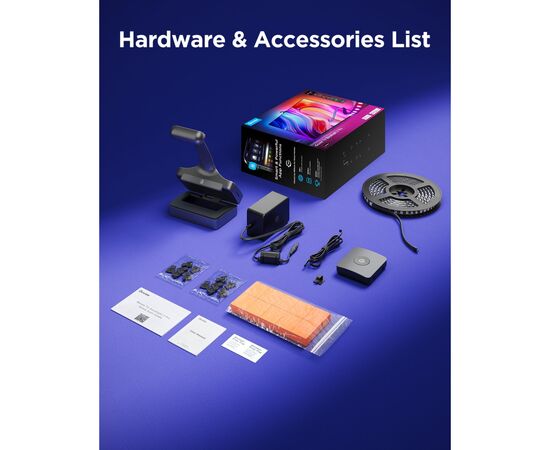 Світлодіодна стрічка Govee Набір R2A80 Three-camera TV Backlight 55-65'', RGBIC, WI-FI/Bluetooth, чорний (R2A80C11), зображення 4