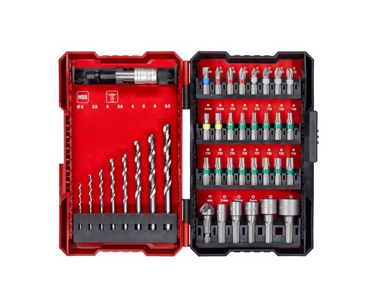 Набір свердл і біт Einhell L-Box, по металу HSS, 39шт (108911), зображення 2