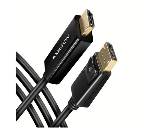 Кабель мультимедийный HDMI M to DisplayPort M 1.8m 4K30Hz black AXAGON (RVD-HI14C2)