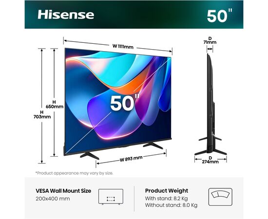 Телевизор Hisense 50A6S, изображение 8