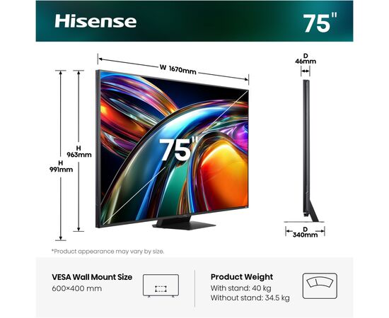 Телевизор Hisense 75UR9S, изображение 3