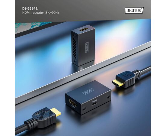 Адаптер HDMI extender 10m 8K60Hz/13m 4K60Hz repeater Digitus (DS-55341), изображение 2