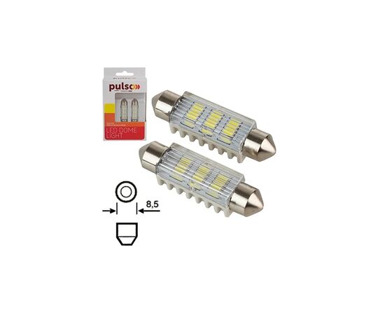 Автолампа PULSO LED SV8.5/T11x41mm/6 SMD-5730/9-18v/100Lm (LP-64041), изображение 3