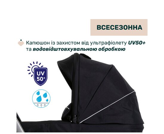 Коляска Chicco Activ3 New 2 в 1 Чорна (2900990892068) (87154.31.01), изображение 11