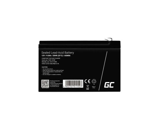 Батарея к ИБП Green Cell 12V 9.0Ah (85076000), изображение 3