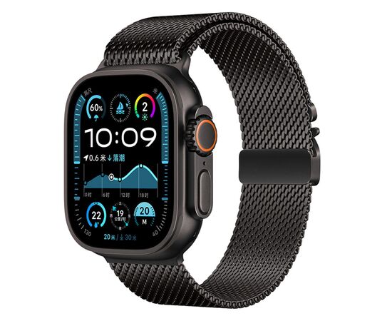 Ремешок для смарт-часов Armorstandart Milanese UltraLock для Apple Watch 49/46/45/44/42 (Series 1-3) Black (ARM88957)