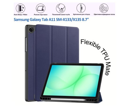 Чехол для планшета BeCover Flexible TPU Mate Samsung Galaxy Tab A11 SM-X133/X135 8.7" Deep Blue (715585)