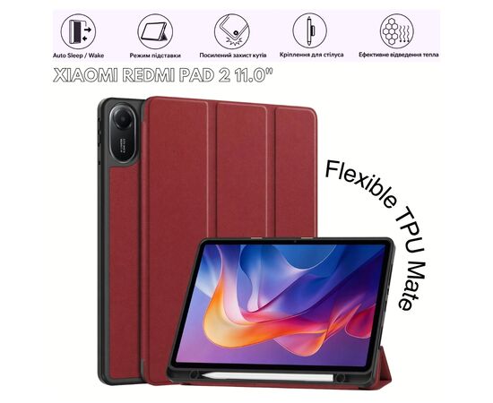 Чехол для планшета BeCover Flexible TPU Mate Xiaomi Redmi Pad 2 11.0" Red Wine (715601)