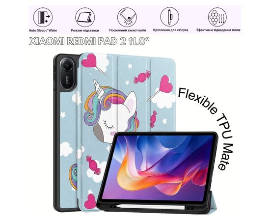 Чехол для планшета BeCover Flexible TPU Mate Xiaomi Redmi Pad 2 11.0" Unicorn (715604)