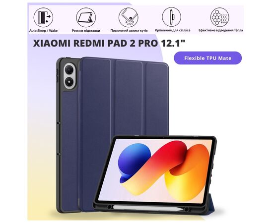 Чохол до планшета BeCover Flexible TPU Mate Xiaomi Redmi Pad 2 Pro 12.1" Deep Blue (715606)