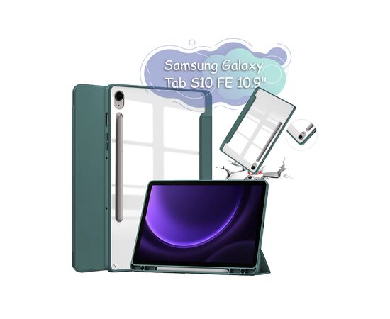Чохол до планшета BeCover Soft Edge Samsung Galaxy Tab S10 FE (SM-X520/SM-X526) 10.9" Dark Green (713302)