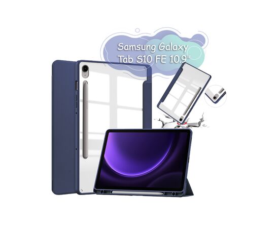 Чехол для планшета BeCover Soft Edge Samsung Galaxy Tab S10 FE (SM-X520/SM-X526) 10.9" Deep Blue (713301)