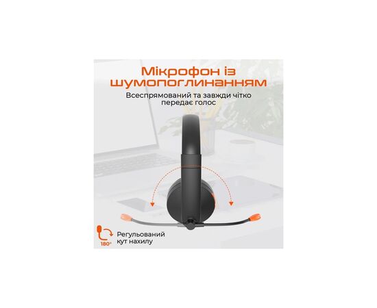 Наушники Meetion BTH003MIC Black/Orange (MT-BTH003MIC-A), изображение 3