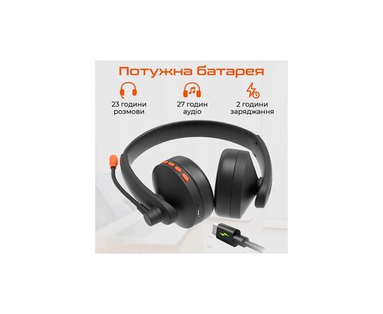 Наушники Meetion BTH003MIC Black/Orange (MT-BTH003MIC-A), изображение 4