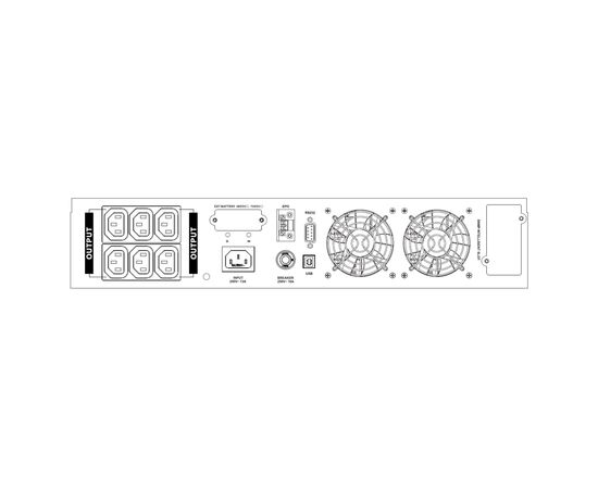 Пристрій безперебійного живлення SVC RT-3KSB On-Line, RM 3000VA (RT-3KSB), зображення 4